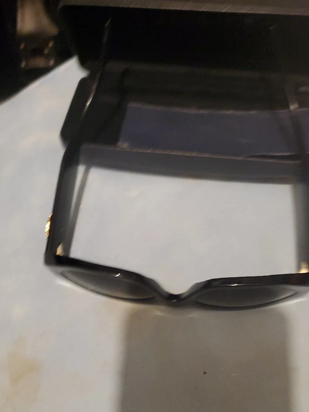 Versace Black Sunglasses with Gold Logo Case